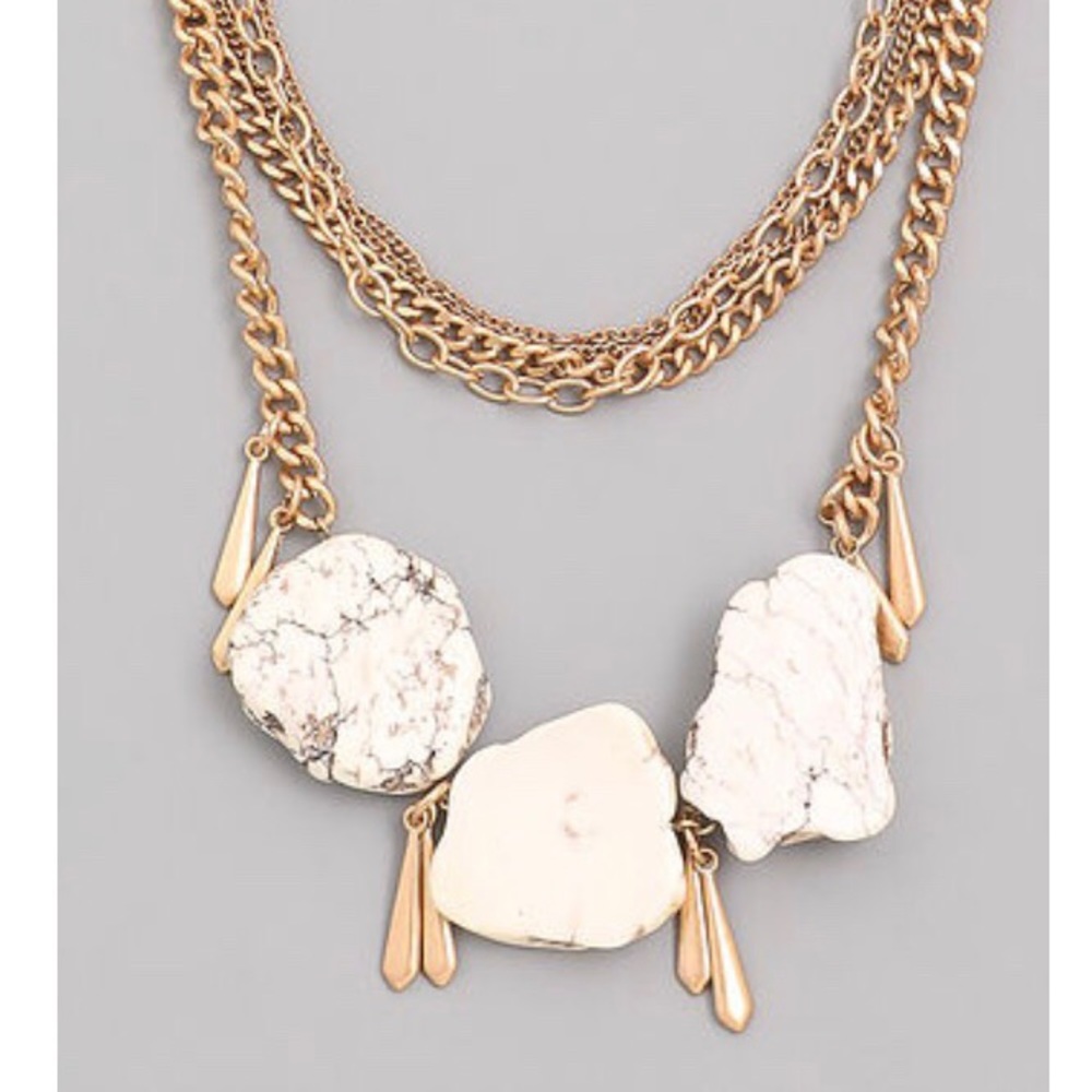 Layered stone necklace